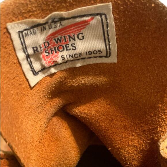 Red Wing Leather Work Boots Vintage Supersole Steel Toe 90s Size 6 D - Picture 8 of 9